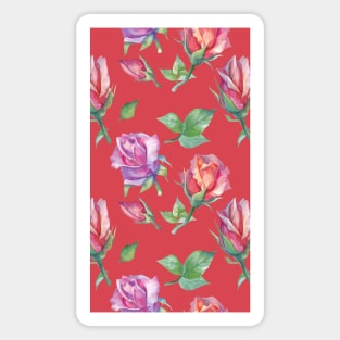 Watercolor Flower Pattern Magnet